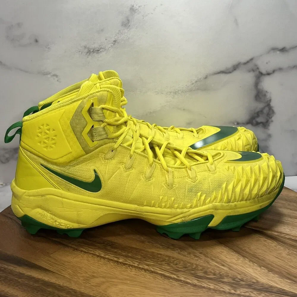 Men’s 16-Nike Force Savage Pro Shark PE Oregon Ducks PLAYER ISSUE SAMPLE Cleats